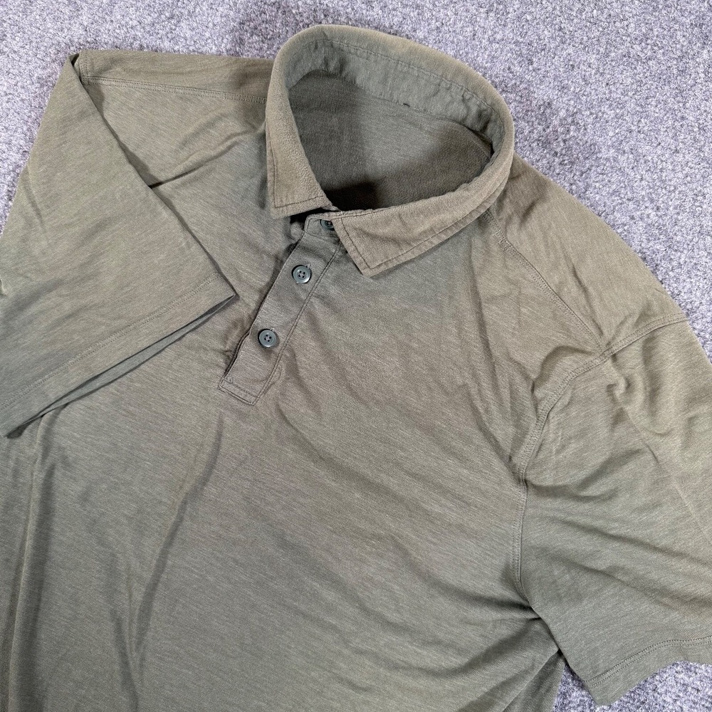 Lululemon Evolution Polo Shirt Men's Medium Green Golf Performance Lightweight‎